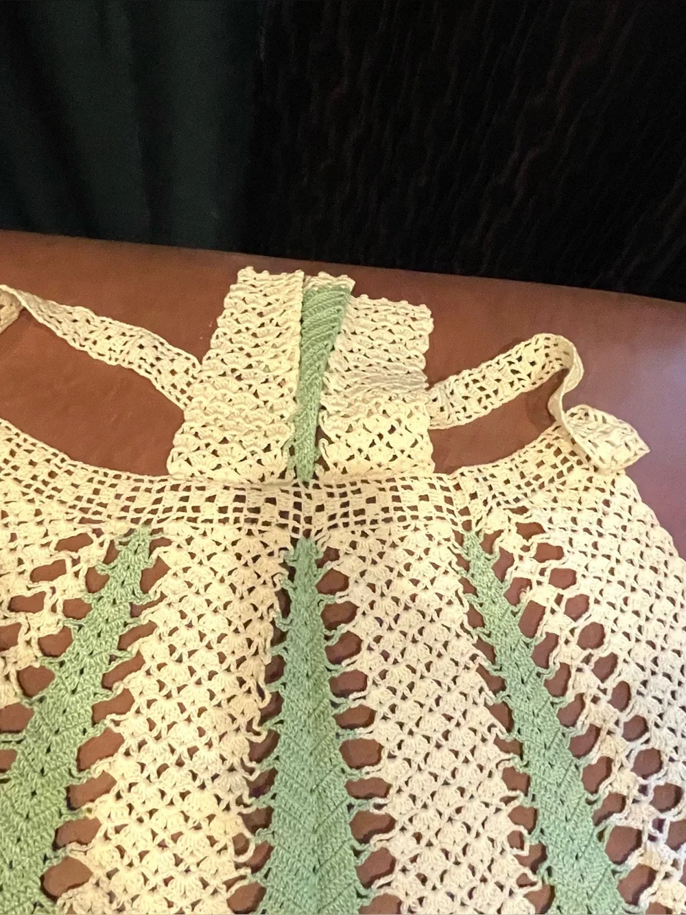 Vintage crocheted apron